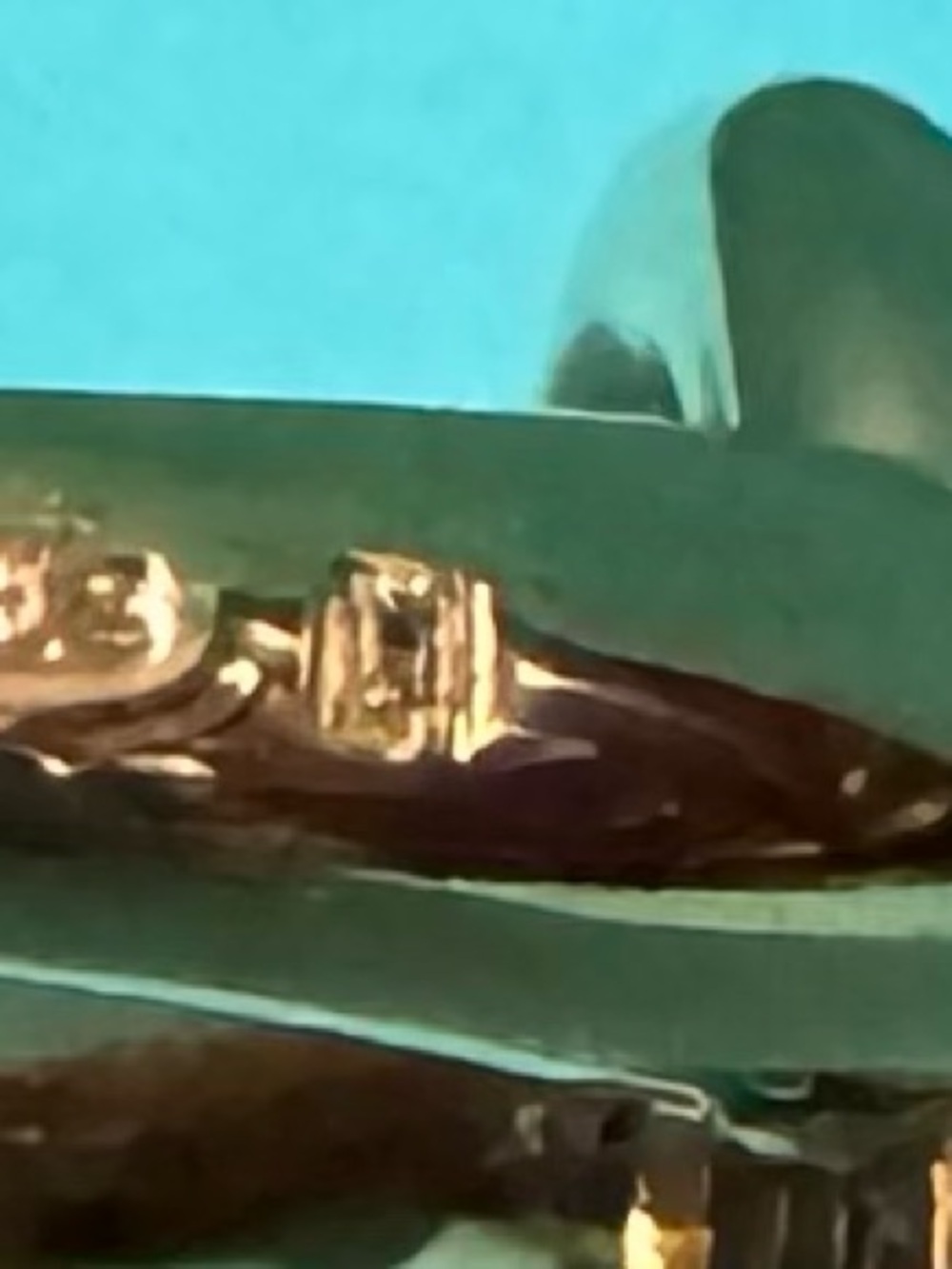 Polished Gold Link Statement Scarf Ring - Gold - Picture 6 of 9